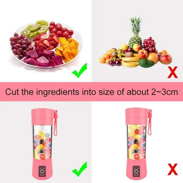 ZEYOV Portable USB Rechargeable Blender – 6-Blade Personal Juicer