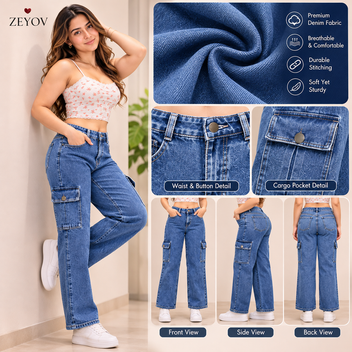 Women's Comfy Designer Denim Jeans – Stylish Everyday Casual Wear