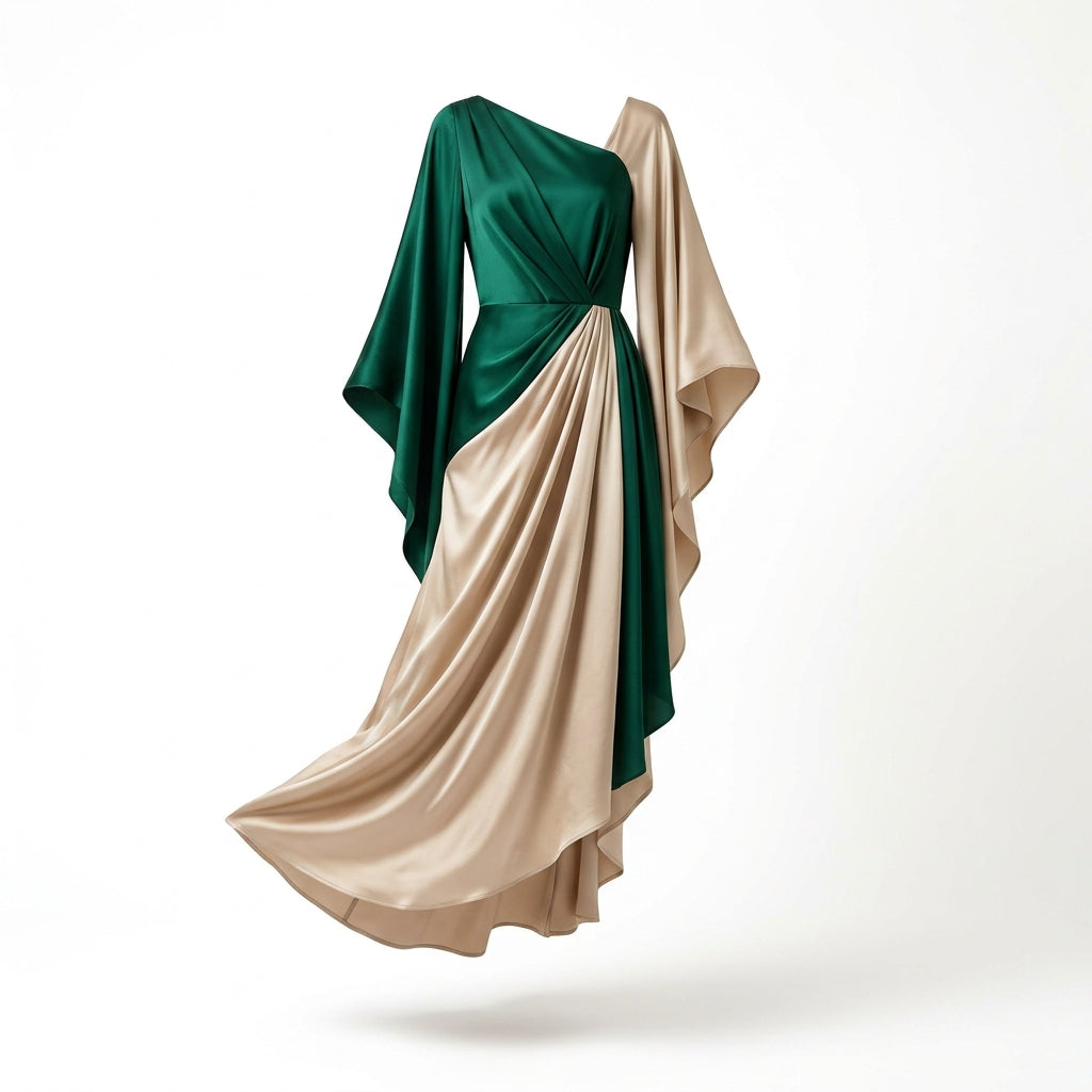 Handcrafted Italian Silk Draped Accent Scarf